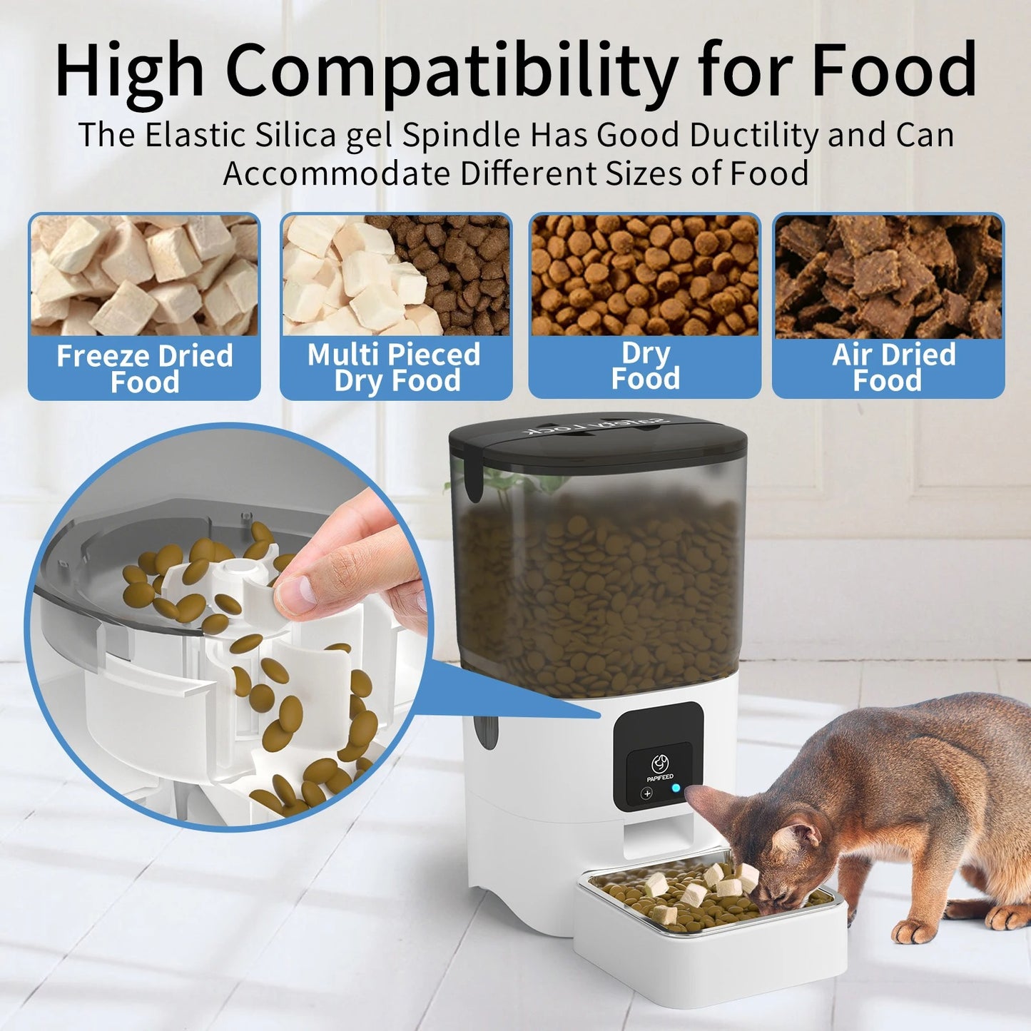 Cat and dog automatic feeder cat pet intelligent timed quantitative feeder cat food dog food feeder