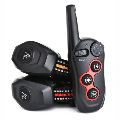 Dog Bark Training Collar 2-in-1, Rechargeable Dog Electric Shock Collar Waterproof, 400m, 1300 ft Remote Control, Pet Product