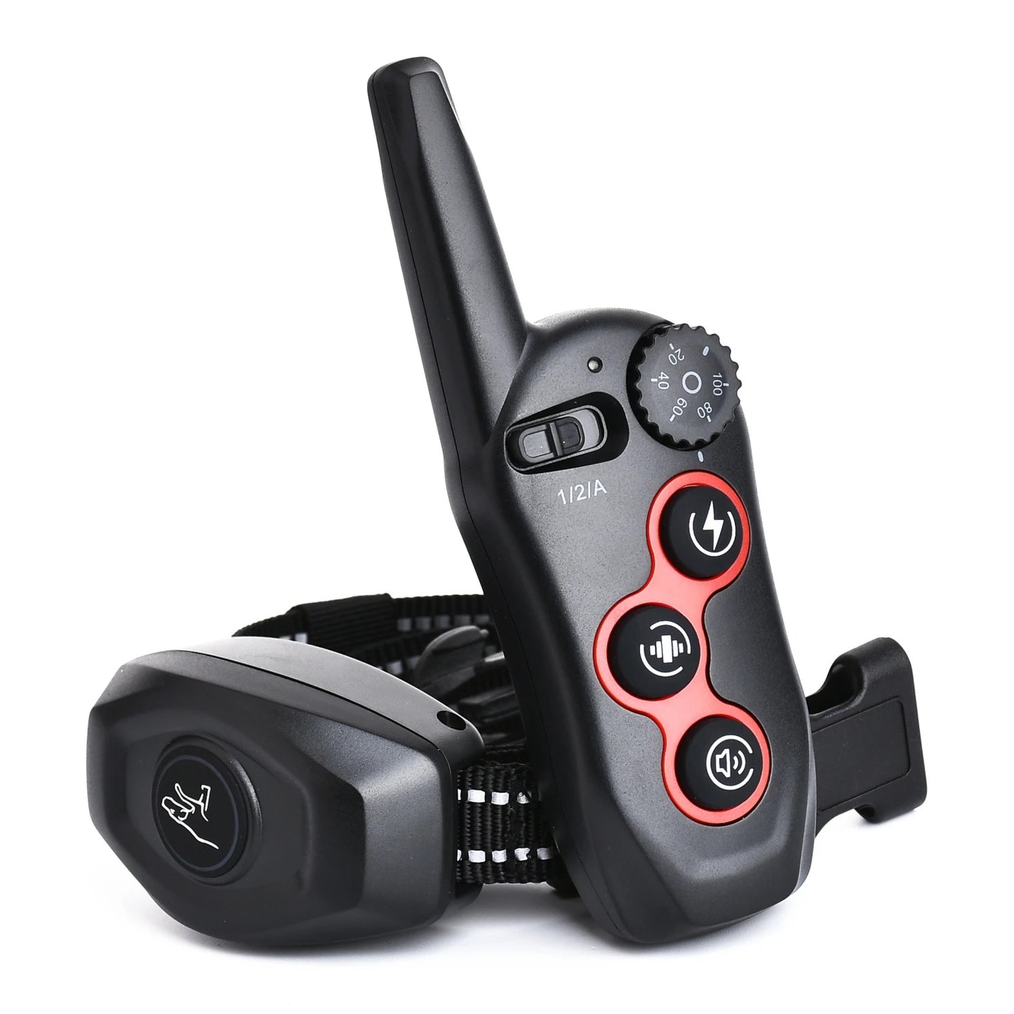 Dog Bark Training Collar 2-in-1, Rechargeable Dog Electric Shock Collar Waterproof, 400m, 1300 ft Remote Control, Pet Product